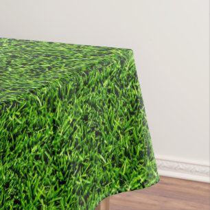Realistisches Gras Foto Textur Funny Bright Green Tischdecke