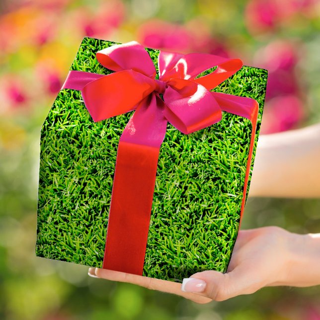 Realistisches Gras Foto Texture Fun Grün Geschenkpapier (Von Creator hochgeladen)