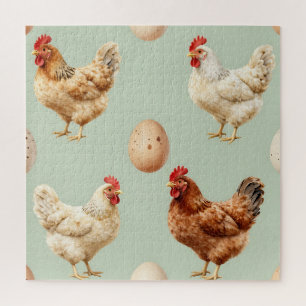Realistisches Hühner-Farmfrischeier-Muster