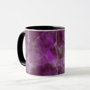 Realistisches Lila Marmordesign Tasse