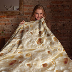 Realistisches Mehl Tortilla Fleecedecke
