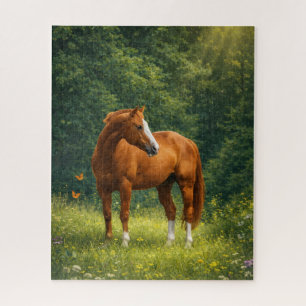 Realistisches Pferde-Natur-Puzzle
