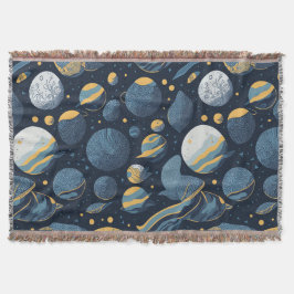 realistisches Planet-Illustrationsmuster Decke