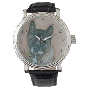 realistisches Porträtgemälde von schwarzem Gesicht Armbanduhr