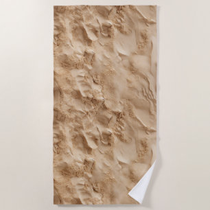 Realistisches Sandhandtuch - Naturtextur drucken Strandtuch