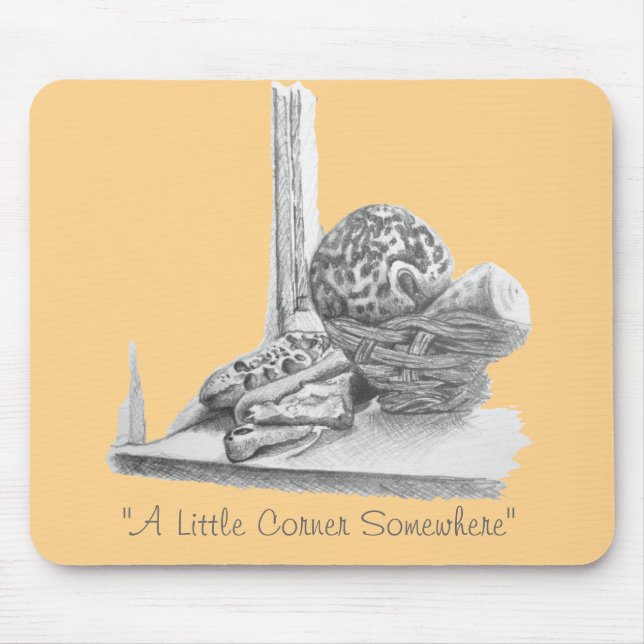 Realistisches Stillleben Kunstbild von Muscheln Mousepad (Vorne)