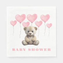 Realistisches Teddy Bear Pink Balloon Girl Baby Sh