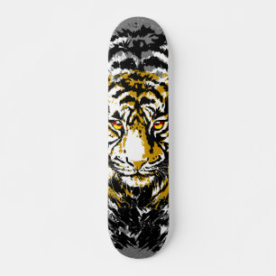 Realistisches Tiger-Skateboard - Tiger Head Zeichn Skateboard