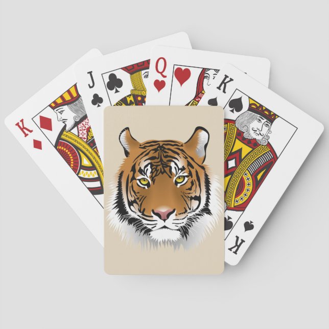 Realistisches Tigerfeld Spielkarten (Rückseite)