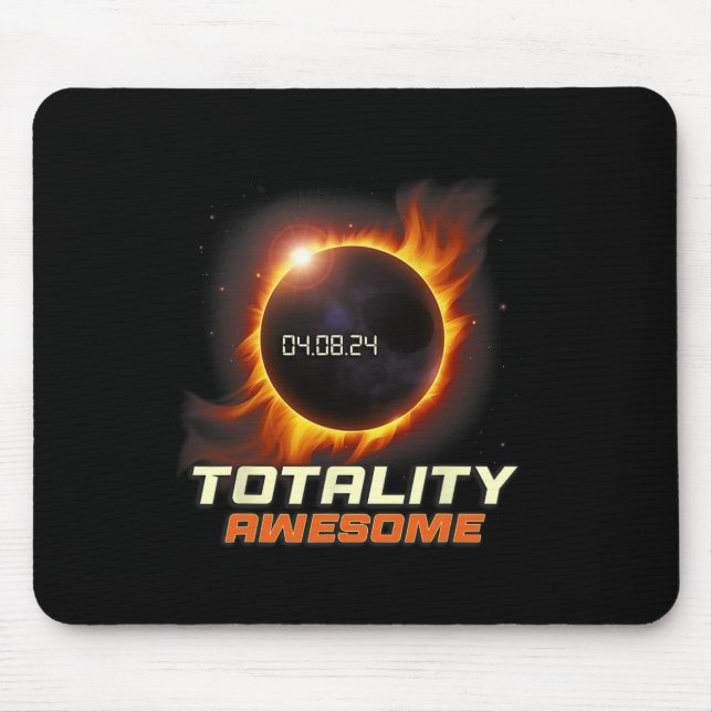 Realistisches Total Solar Eclipse 2024 Totality Aw Mousepad (Vorne)