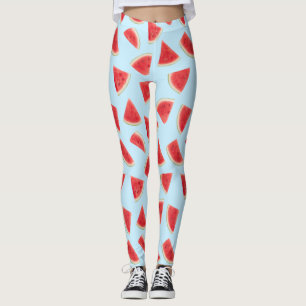 Realistisches Wassermelonen-Scheiben-Sommer-Muster Leggings