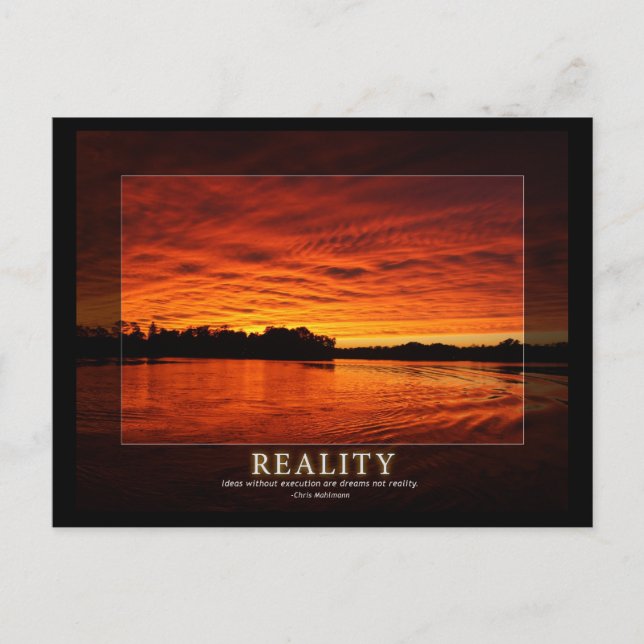 Realität - Ideen in Motivation Postkarte (Vorderseite)