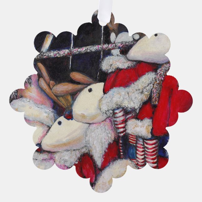 Realität im Urlaub Ornament Karte (Vorderseite)