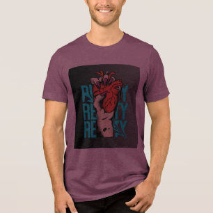 Realität trifft anders Minimal Hand Konzept Design Tri-Blend Shirt