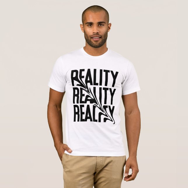 Realität Verzerrter Retro-T - Shirt (Vorne ganz)