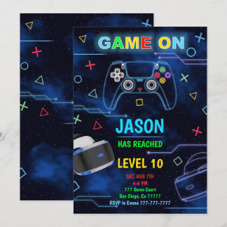 Réalité virtuelle Jeux d'anniversaire Invitations