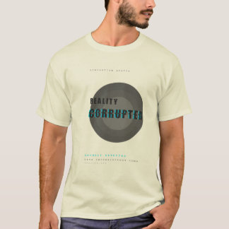 Reality Corrupted Cyberpunk-Typografie-Design T-Shirt