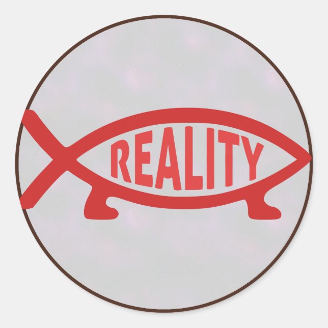 Reality Darwin Fish Stickers (Vorderseite)