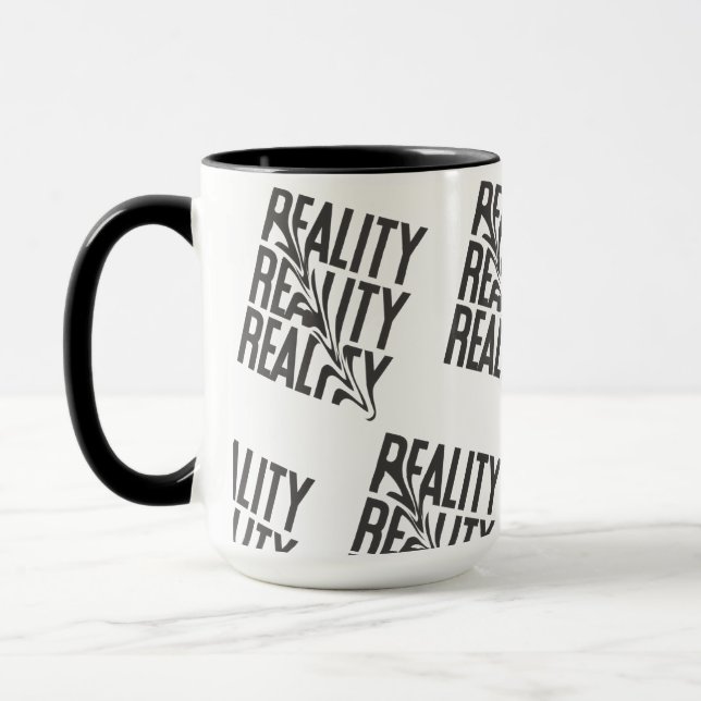 Reality Distortion-Typografie| Moderne Abstraktion Tasse (Links)