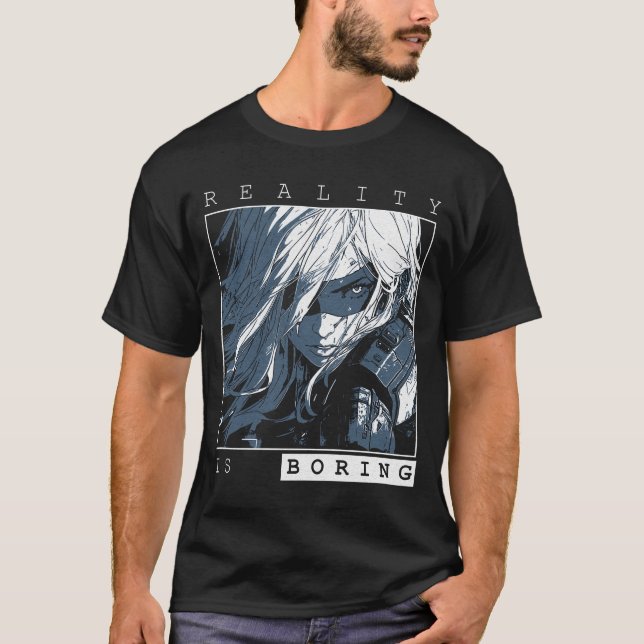 Reality is Boring - Sci-Fi Anime Design T-Shirt (Vorderseite)