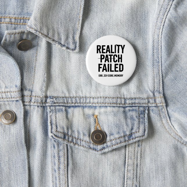Reality Patch Versagt - Glitched Typografie Button (Beispiel)