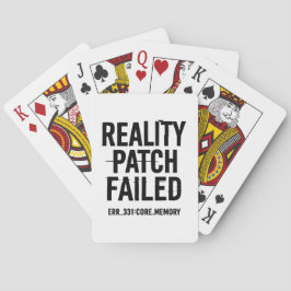 Reality Patch Versagt - Glitched Typografie Spielkarten