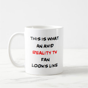 Reality-TV-Fan, begeistert Kaffeetasse