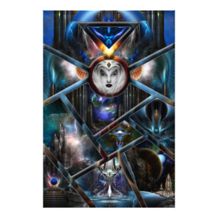 Realm des Fraktal Fantasies Matrix Foto Print