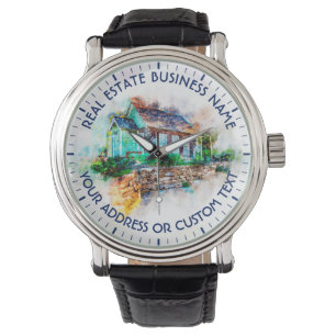 Realtor-Agent-wirkliche Anwesen-Agentur und Armbanduhr