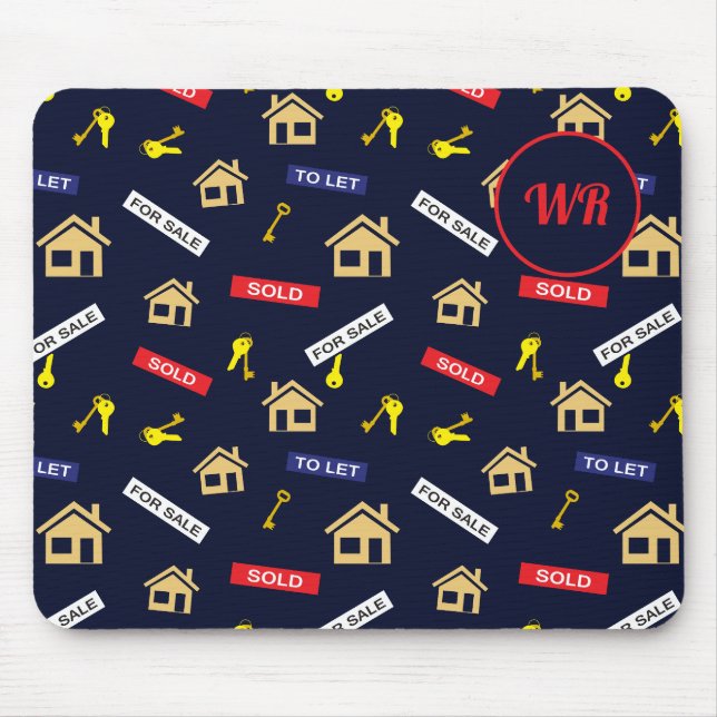 Realtor Anwesen Agent Personalisiert Mousepad (Vorne)
