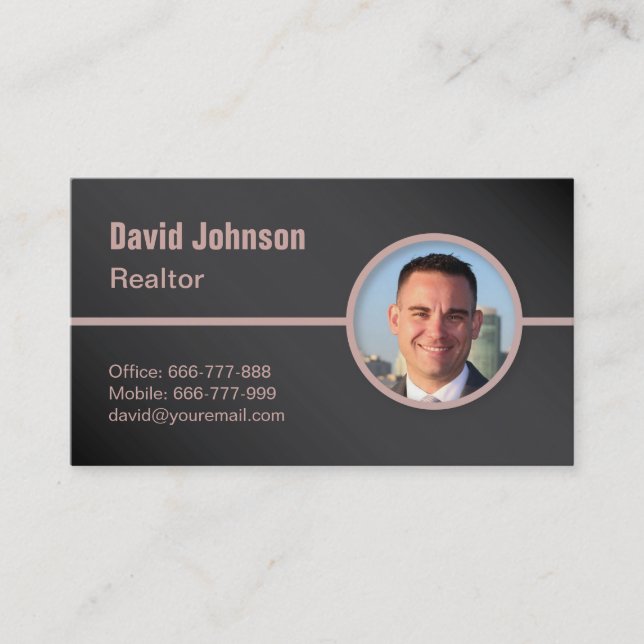 Realtor Beruflich Foto Business Card Visitenkarte (Vorderseite)