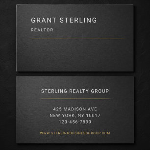 Realtor Black Professional  Visitenkarte