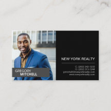 Realtor Black & Silver avec Carte de visite Portra