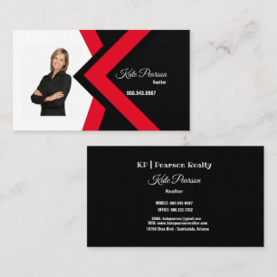 Realtor Black White Theme Real Anwesen Visitenkarte