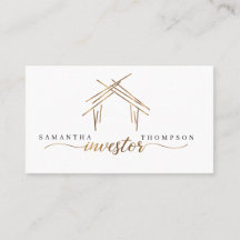 Realtor-Branding mit "Haus in Gold"-Visitenkarte