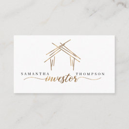 Realtor-Branding mit "Haus in Gold"-Visitenkarte Visitenkarte