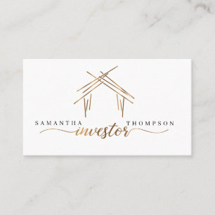 Realtor-Branding mit "Haus in Gold"-Visitenkarte Visitenkarte