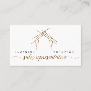 Realtor-Branding mit "Haus in Gold"-Visitenkarte Visitenkarte