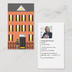 Realtor Brick Townhouse Carte de visite photo