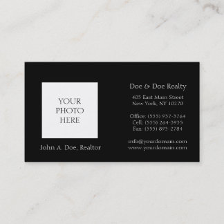 Realtor Broker Head Shooting Foto Wählen Sie Ihre  Visitenkarte