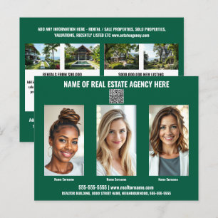Realtor Business Marketing Postcard grün Postkarte