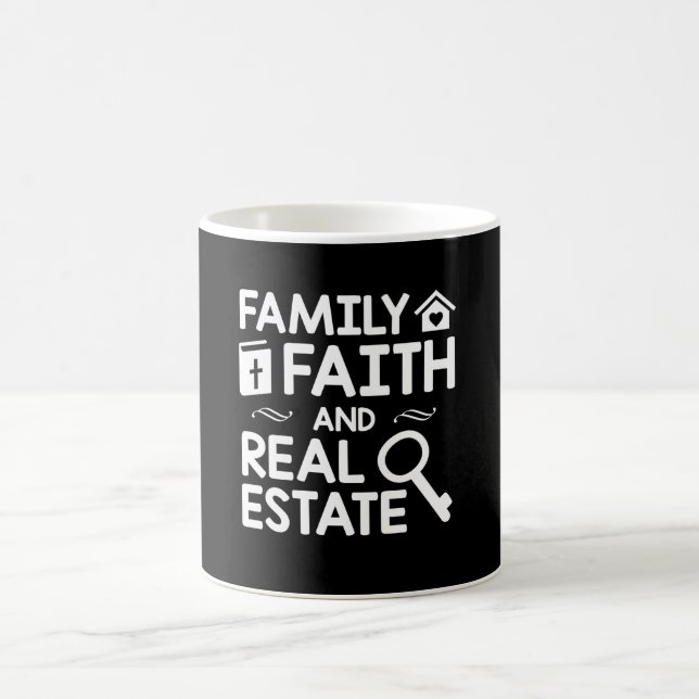 Realtor-christlicher Familien-Glauben-wirkliches Kaffeetasse (Mittel)