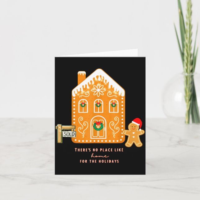 Realtor Christmas Funny Realtor Holiday Gingerbrea Karte (Vorderseite)