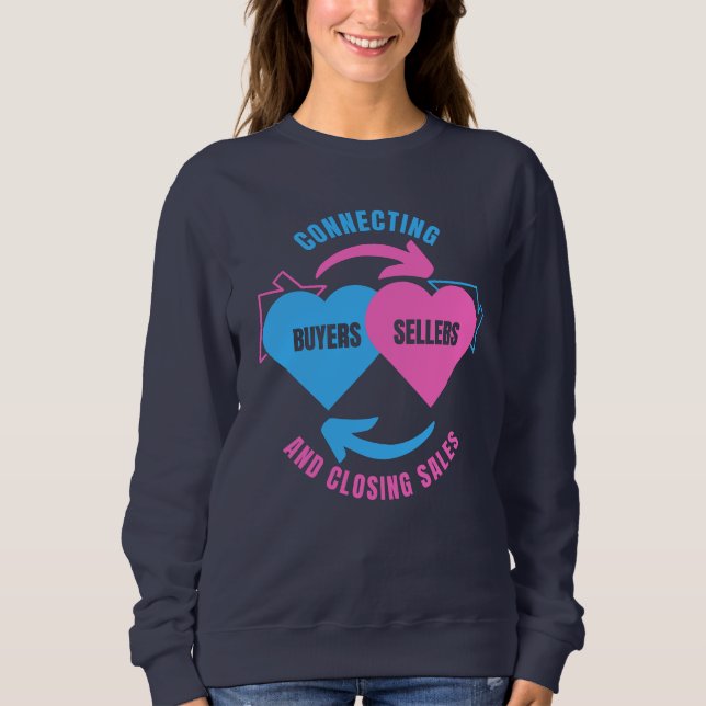 REALTOR Connecting Buyers Sellers Real Anwesen Sweatshirt (Vorderseite)