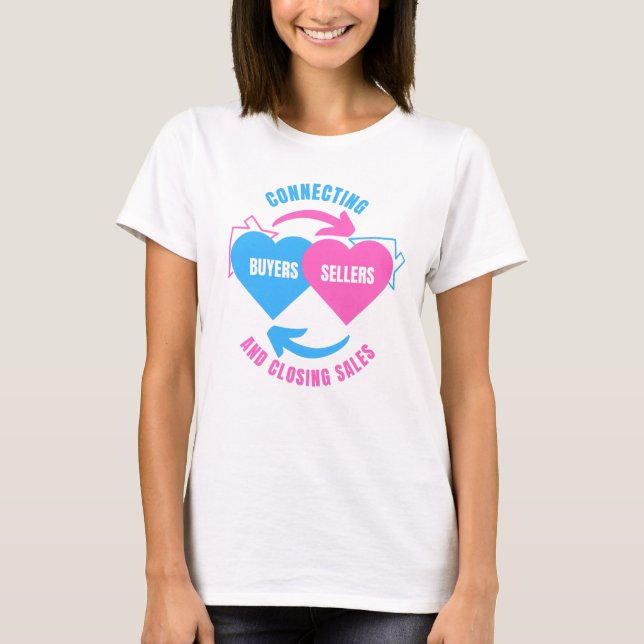 REALTOR Connecting Buyers Sellers Real Anwesen T-Shirt (Vorderseite)