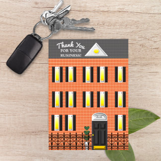 Réaltor Cute Townhouse ou Carte de remerciements C