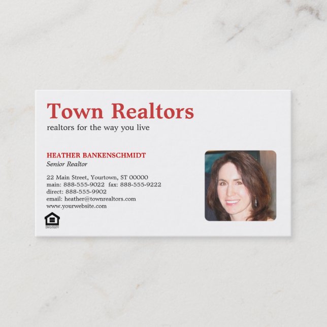 Realtor-Foto-Geschäfts-Karte Visitenkarte (Vorderseite)