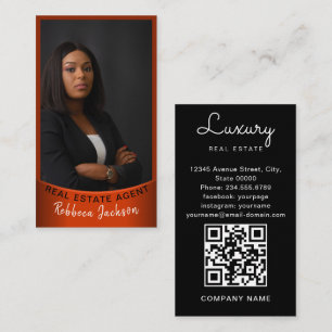 Realtor Full Foto Logo modern minimaler QR qr Code Visitenkarte