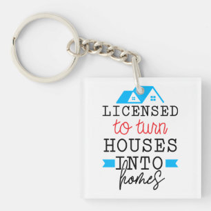 Realtor Gift Genehmigung zur Umwandlung von Häus Schlüsselanhänger
