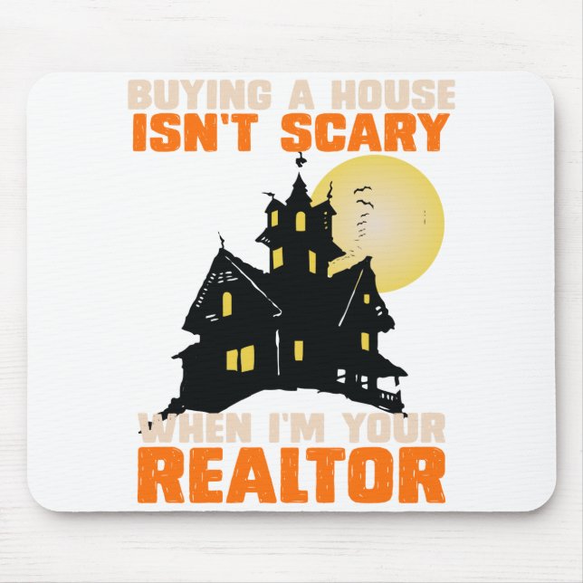 Realtor Halloween Real Anwesen Agent & Broker Funn Mousepad (Vorne)